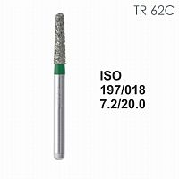 Бор алмазный MANI TR-62C по ISO 197, конус,018х7,2х20,0мм,макс.скорость 300 тыс.об,зерн.C,5шт