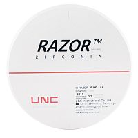 Диск циркониевый Razor 800, однослойный Zirconzahn, 95х18мм, B4, UNC Inc (Корея)