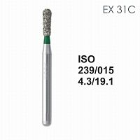 Бор алмазный MANI EX-31C по ISO 239, груша,015х4,3х19,1мм,макс.скорость 300 тыс.об,зерн.C,5шт