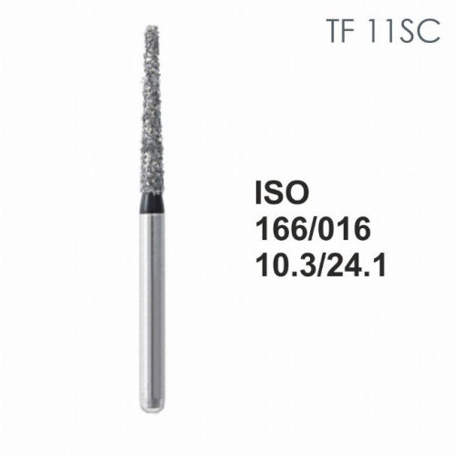Бор алмазный MANI TF-11SC по ISO 166, конус,016х10,3х24,1мм,макс.скорость 300 тыс.об,зерн.SC,5шт