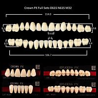 Зубы PX CROWN / EFUCERA, цвет A3,5, фасон O61S/N61S/32, полный гарнитур, 28шт. от Дентал-Ист