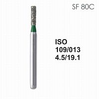 Бор алмазный MANI SF-80C по ISO 109, цилиндр,013х4,5х19,1мм,макс.скорость 300 тыс.об,зерн.C,5шт