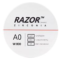 Диск циркониевый Razor 800, однослойный Zirconzahn, 95х25мм, A0, UNC Inc (Корея)