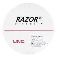 Диск циркониевый Razor 800, однослойный Zirconzahn, 95х14мм, B1, UNC Inc (Корея)