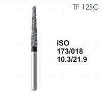 Бор алмазный MANI TF-12SC по ISO 173, конус,018х10,3х21,9мм,макс.скорость 300 тыс.об,зерн.SC,5шт от Дентал-Ист