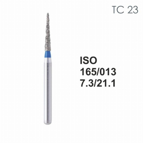 Бор алмазный MANI TC-23 по ISO 165, конус,013х7,3х21,1мм,макс.скорость 450 тыс.об,зерн.S,5шт