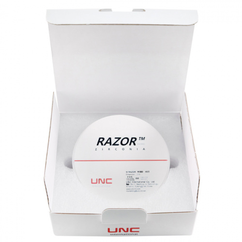 Диск циркониевый Razor 800, однослойный, размер 98х18мм, оттенок A3.5, UNC Inc (Корея) от Дентал-Ист фото 8