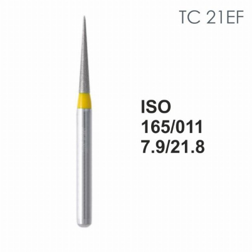 Бор алмазный MANI TC-21EF по ISO 165, конус,011х7,9х21,8мм,макс.скорость 300 тыс.об,зерн.EF,5шт