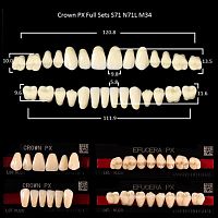 Зубы PX CROWN / EFUCERA, цвет A3,5, фасон S71/N71L/34, полный гарнитур, 28шт.