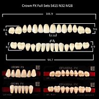Зубы PX CROWN / EFUCERA, цвет B4, фасон S41S/N32/28, полный гарнитур, 28шт.