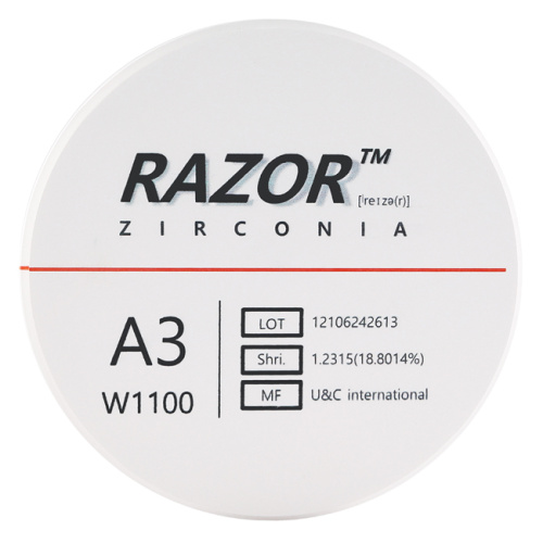 Диск циркониевый Razor 1100, размер 98х16мм, оттенок A3, однослойный