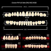 Зубы PX CROWN / EFUCERA, цвет W05, фасон O41/N32/28, полный гарнитур, 28шт. от Дентал-Ист
