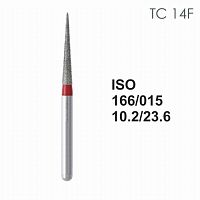 Бор алмазный MANI TC-14F по ISO 166, конус,015х10,2х23,6мм,макс.скорость 300 тыс.об,зерн.F,5шт