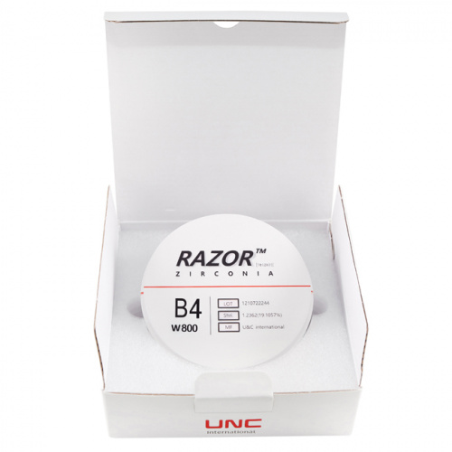 Диск циркониевый Razor 800, однослойный Zirconzahn, 95х25мм, B4, UNC Inc (Корея) от Дентал-Ист фото 8