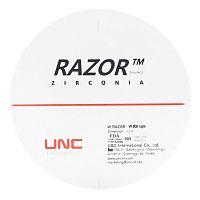Диск циркониевый Razor 800, однослойный, размер 98х10мм, оттенок Light, UNC Inc (Корея) от Дентал-Ист