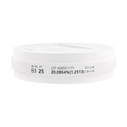 Диск циркониевый Everest  Multilayer PT, многослойный, размер 98х25мм, оттенок B3, UNC Inc (Корея) от Дентал-Ист фото 3