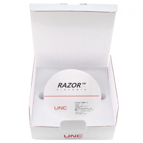 Диск циркониевый Razor 800, однослойный Zirconzahn, 95х10мм, C4, UNC Inc (Корея) фото 8