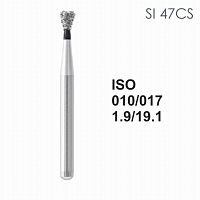 Бор алмазный MANI SI-47SC по ISO 010, об.конус,017х1,6х19,1мм,макс.скорость 450 тыс.об,зерн.SC,5шт