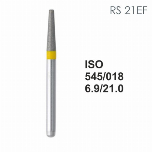 Бор алмазный MANI RS-21EF по ISO 545, конус,018х6,9х21,0мм,макс.скорость 450 тыс.об,зерн.EF,5шт