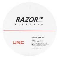 Диск циркониевый Razor 800, однослойный Zirconzahn, 95х12мм, A2, UNC Inc (Корея)
