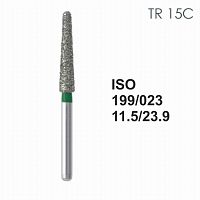 Бор алмазный MANI TR-15C по ISO 199, конус,023х11,5х23,9мм,макс.скорость 300 тыс.об,зерн.C,5шт