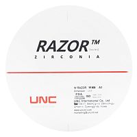 Диск циркониевый Razor 800, однослойный Zirconzahn, 95х12мм, A3, UNC Inc (Корея)