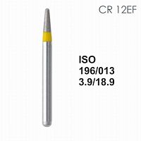 Бор алмазный MANI CR-12EF по ISO 196, конус,013х3,9х18,9мм,макс.скорость 450 тыс.об,зерн.EF,5шт