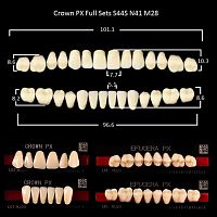 Зубы PX CROWN / EFUCERA, цвет W05, фасон S44S/N41/28, полный гарнитур, 28шт. от Дентал-Ист