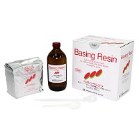 Пластмасса Basing Resin Powder+Liquid Pink холодной полимеризации (4 минуты), набор 1000 г + 500 мл. от Дентал-Ист