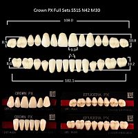 Зубы PX CROWN / EFUCERA, цвет B4, фасон S51S/N42/30, полный гарнитур, 28шт. от Дентал-Ист