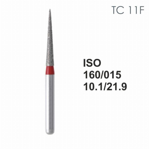 Бор алмазный MANI TC-11F по ISO 160, конус, 015х10,1х21,9 мм, макс.скорость 300 тыс.об, зерн.F, 5 шт