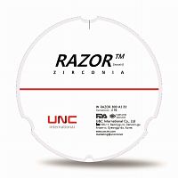 Диск циркониевый Razor 800, однослойный Zirconzahn, 95х22мм, A1, UNC Inc (Корея) от Дентал-Ист