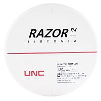 Диск циркониевый Razor 800, однослойный, размер 98х14мм, оттенок Light, UNC Inc (Корея) от Дентал-Ист