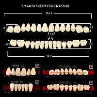 Зубы PX CROWN / EFUCERA, цвет D2, фасон T41S/N42/28, полный гарнитур, 28шт. от Дентал-Ист