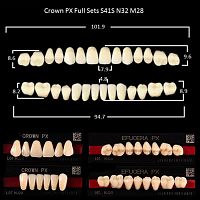 Зубы PX CROWN / EFUCERA, цвет A1, фасон S41S/N32/28, полный гарнитур, 28шт. от Дентал-Ист