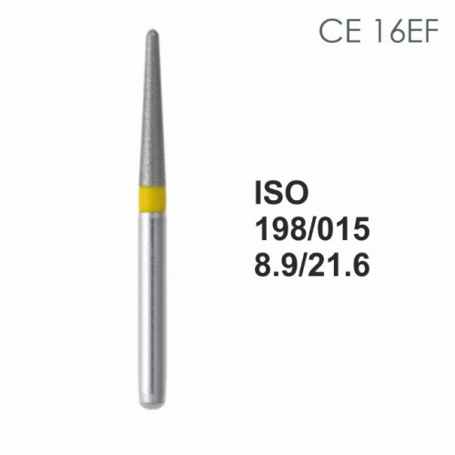 Бор алмазный MANI CE-16EF по ISO 198, конус,015х8,9х21,6мм,макс.скорость 300 тыс.об,зерн.EF,5шт