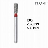 Бор алмазный MANI PRO-4F по ISO 237, груша,019х5,1х19,1мм,макс.скорость 300 тыс.об,зерн.F,5шт