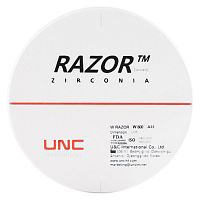 Диск циркониевый Razor 800, однослойный Zirconzahn, 95х22мм, A3.5, UNC Inc (Корея)