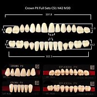 Зубы PX CROWN / EFUCERA, цвет A2, фасон C51/N42/30, полный гарнитур, 28шт. от Дентал-Ист