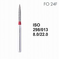 Бор алмазный MANI FO-24F по ISO 298, пламя,013х8,0х22,0мм,макс.скорость 450 тыс.об,зерн.F,5шт
