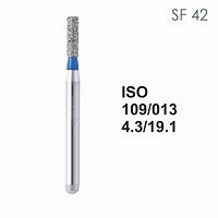 Бор алмазный MANI SF-42 по ISO 109, цилиндр,013х4,3х19,1мм,макс.скорость 450 тыс.об,зерн.S,5шт от Дентал-Ист